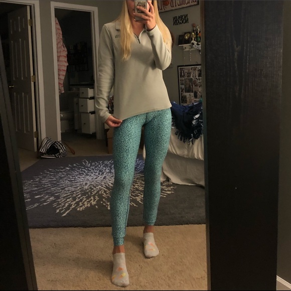 NIKE dri-fit teal/green printed leggings size XS - Picture 9 of 12